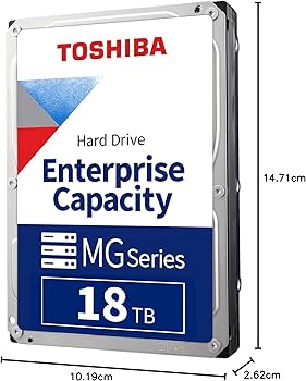 Amazon | 東芝 MG09ACA18TE 18TB ハードドライブ - 3.5 内蔵型 - SATA